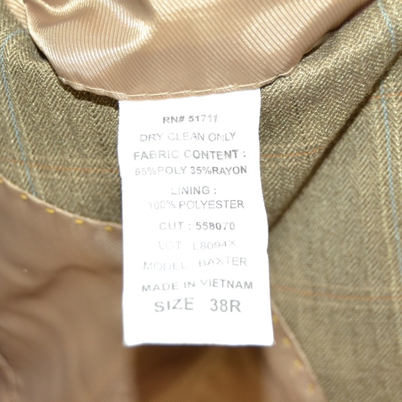 Andrew Fezza 38R Sport Coat Blazer Suit Jacket Lig - Picture 6 of 8